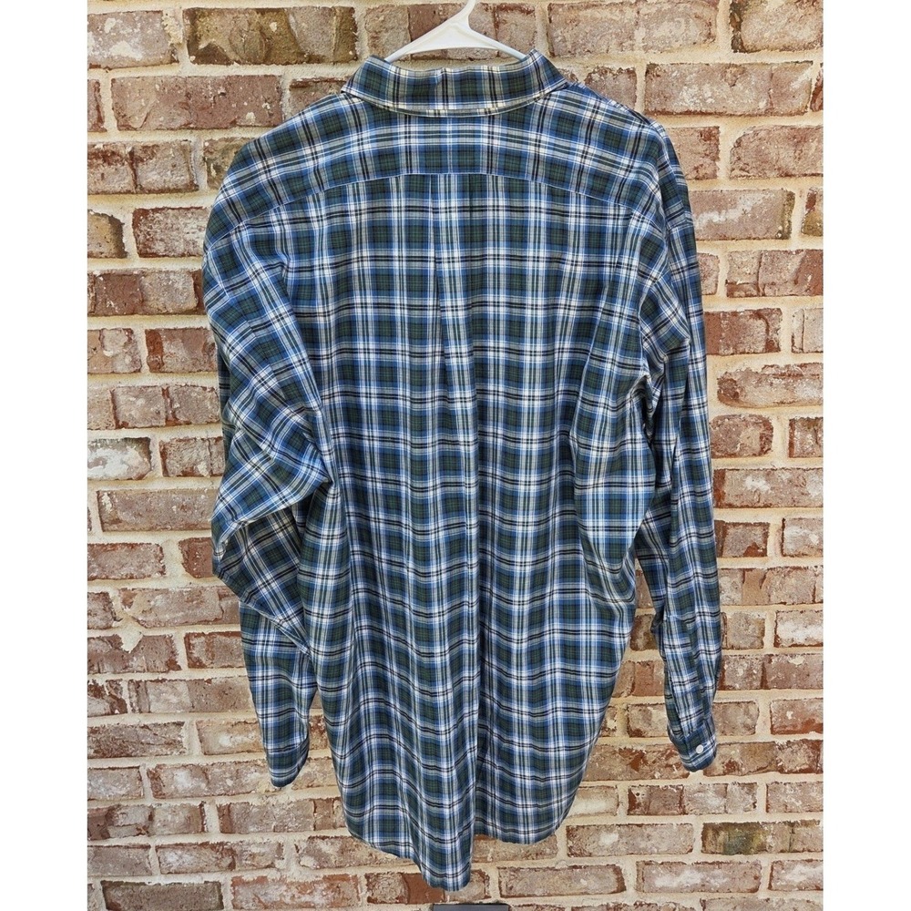Ralph Lauren Blake Shirt Mens XL Blue Green Plaid Cotton Button Down LS Pony - Picture 5 of 6